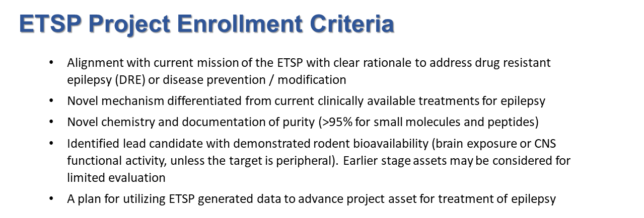 ETSP enrollment criteria